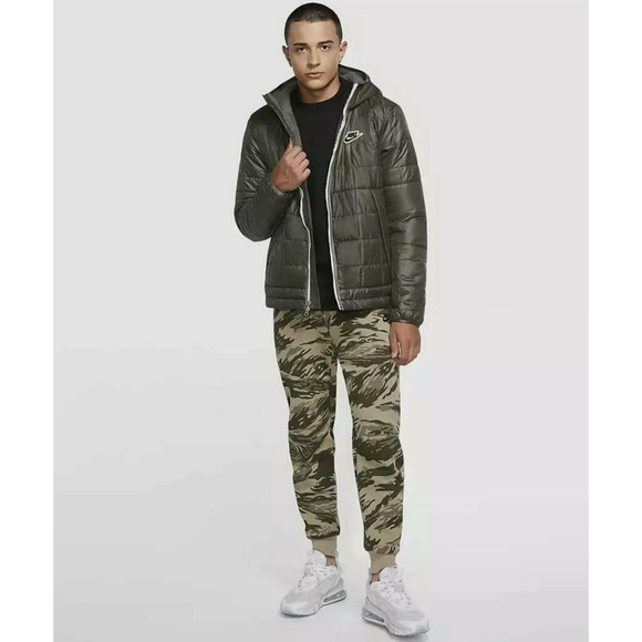 Nike Sportswear Synthetic Fill Fleece Jacket Olive CU4422 380 Men Extra Small XS - Picture 3 of 10